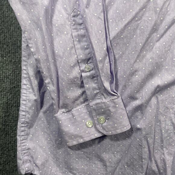 Cinch Button Down Western Shirt Men's Large Purple Geometric Flip Cuff Cowboy - Picture 3 of 11